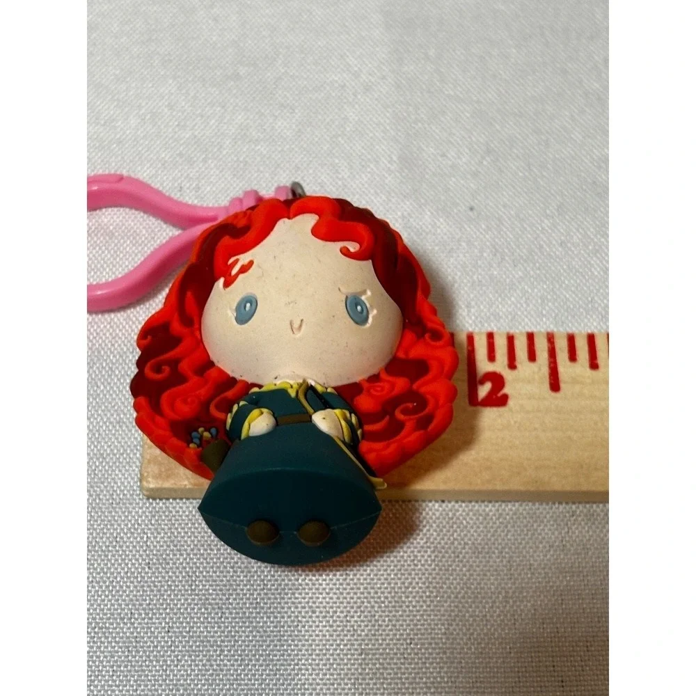 Disney Pixar Brave Merida Princess 3D  Bag Charm Clip Keychain Pink Clasp